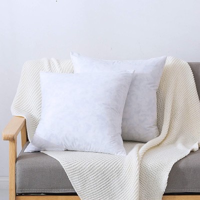 Urban Arts Prime 24x24 Polyester Fibre Solid Cushion Pack of 2(White)
