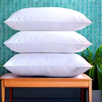 fulffystyl Microfibre Sleeping Pillow Pack of 3 Abstract luxury(White)