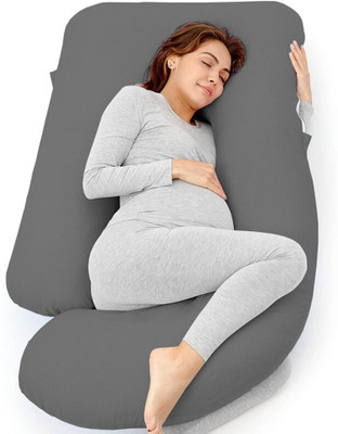 Cashmera luxury Microfibre Solid Pregnancy Pillow Pack of 1(Grey)
