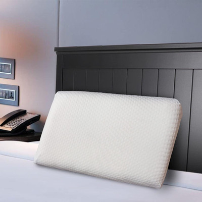 RECORN Memory Foam Solid Orthopaedic Pillow Pack of 1(White)
