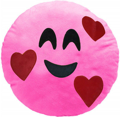 Juzzii Microfibre Smiley, Toons & Characters Cushion Pack of 1(Pink)