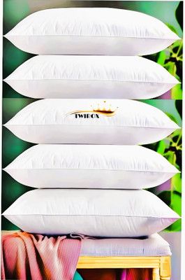 TWIROX LUXURY Microfibre Abstract Sleeping Pillow Pack of 5(White)