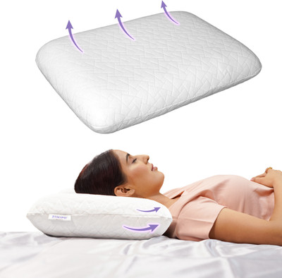 RINIPO Orthopedic Memory Foam Standard Pillow Memory Foam Geometric Sleeping Pillow Pack of 1(White)