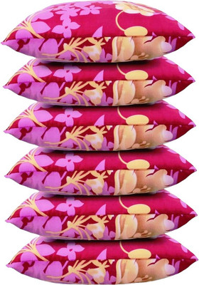 STOMIA STOMIA LUXURY SOFT PILLOW Polyester Fibre Abstract Sleeping Pillow Pack of 6(Pink)