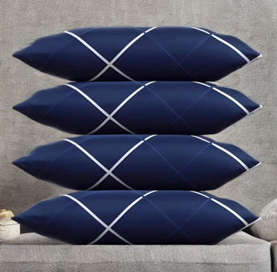 Urmila Microfibre Sleeping Pillow Pack of 4 Solid LUXURY(Blue)