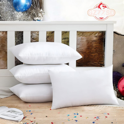 Cozy Palace Luxury Memory Foam Solid Sleeping Pillow Pack of 4(White)