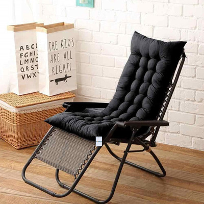HOMESTIC by Kuber Industries Microfibre Solid Chair Pad Pack of 1(Black)