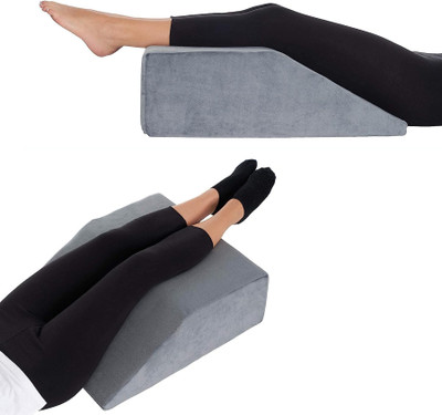 ORCHEED Leg Elevation Wedge PU Foam Pillow Relieves Leg Pain Relief Foam Solid Orthopaedic Pillow Pack of 1(Grey)