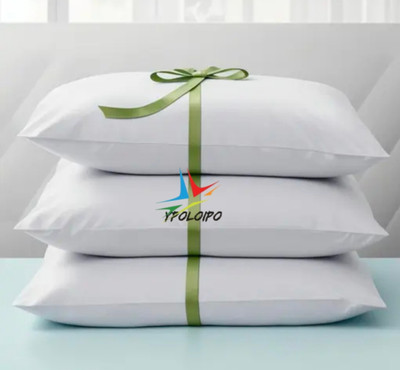 YPOLOIPO LUXURY Polyester Fibre Solid Sleeping Pillow Pack of 3(White)