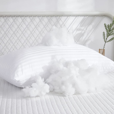 Urban Arts Prime 16x24 Polyester Fibre Solid Sleeping Pillow Pack of 1(White)
