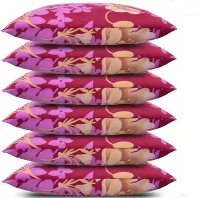 SANJU BROTHER Microfibre Abstract Sleeping Pillow Pack of 6(Purple)
