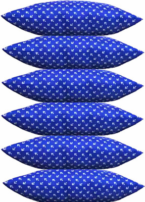 ERANC LUXURY Microfibre Abstract Sleeping Pillow Pack of 6(Blue)