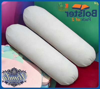 Urmila Creation Microfibre Bolster Pack of 2 Solid(White)
