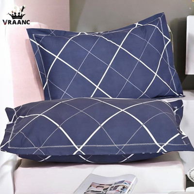 vraanc Luxury Microfibre Abstract Sleeping Pillow Pack of 2(Blue)