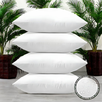GUNVAR INDIA PRIVATE LIMITED LUXURY Polyester Fibre Solid Sleeping Pillow Pack of 4(White)