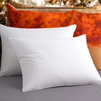 GZZZSD Microfibre Sleeping Pillow Pack of 2 Solid(White)