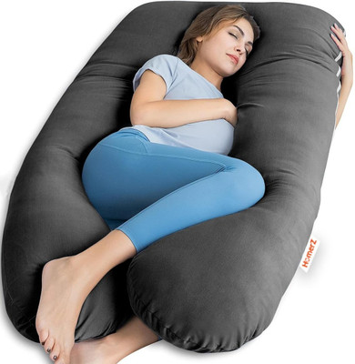 dyf ultra soft u shaped Polyester Fibre Solid Pregnancy Pillow Pack of 1(gary)