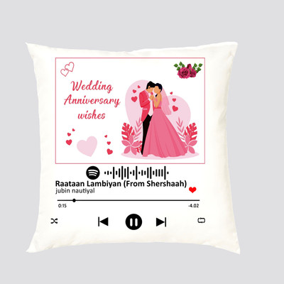 lala hathrasi Microfibre Solid Cushion Pack of 1(White)