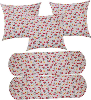 vyomfit Microfibre Bolster Pack of 5 Solid Round(Red, Purple, Blue)