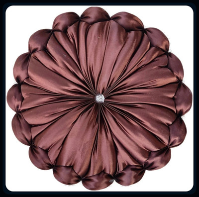 RACCOON Decorative Touch Microfibre Solid Cushion Pack of 1(Brown)