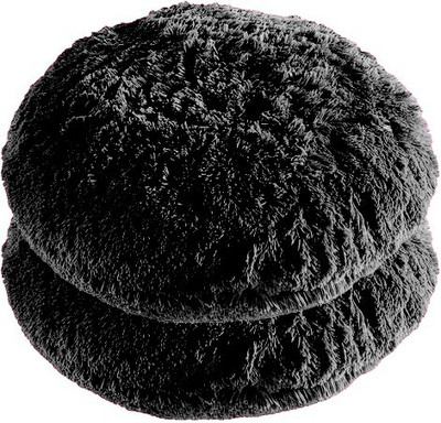 PICKKART Microfibre Solid Cushion Pack of 2(Black)