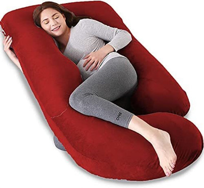 aeTHEric Microfibre Solid Pregnancy Pillow Pack of 1(Maroon)