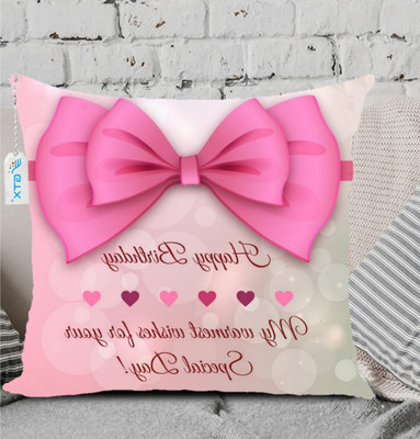 GTX Microfibre Cushion Pack of 1 Toons & Characters Birthday Gift Prited cushion with cover 40×40cm(Pink)