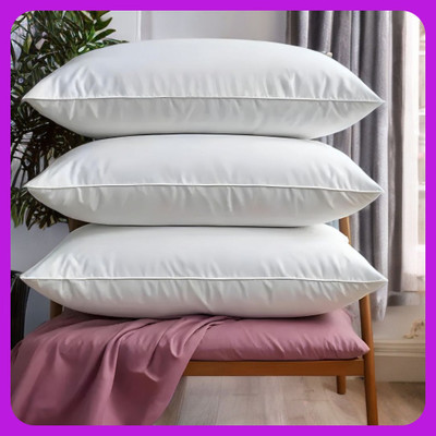 Urmila Creation Microfibre Sleeping Pillow Pack of 3 Solid LUXURY(White)