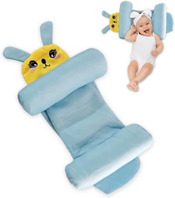 Synlark Polyester Fibre Baby Pillow Pack of 1 Animals Baby Neck Pillow(Sky-Blue)