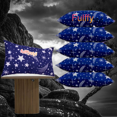 fulffystyl SOFT Microfibre Abstract Sleeping Pillow Pack of 6(Blue)