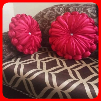 GTX Microfibre Solid Cushion Pack of 2(Red)
