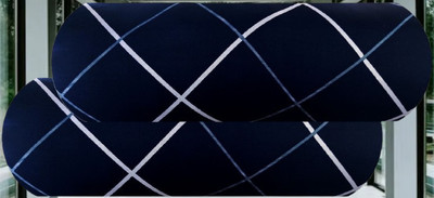 KIXTA Microfibre Bolster Pack of 2 Solid(Dark Blue)