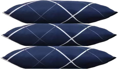 PALVIT Microfibre Abstract Sleeping Pillow Pack of 3(Blue)