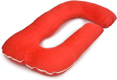 ag pro comfort Polyester Fibre Solid Pregnancy Pillow Pack of 1(Red)