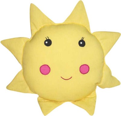 Oscar Home Cotton Smiley Travel Pillow Pack of 1(Yellow)