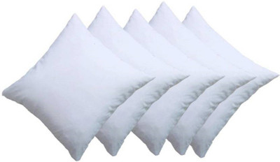 GKM Microfibre Solid Cushion Pack of 5(White)