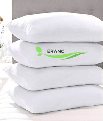ERANC Polyester Fibre Sleeping Pillow Pack of 4 Abstract LUXURY(White)