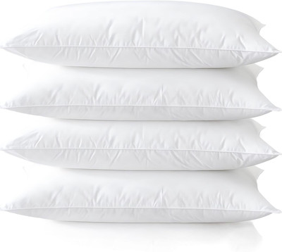 YPOLOIPO LUXURY Microfibre Solid Sleeping Pillow Pack of 4(White)