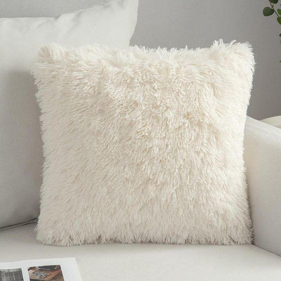 ellsy Microfibre Solid Cushion Pack of 1(White)