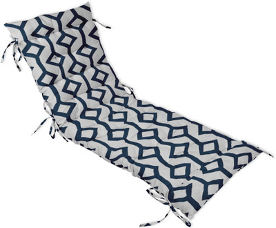 Vargottam Polyester Fibre Geometric Chair Pad Pack of 1(Navy Blue)
