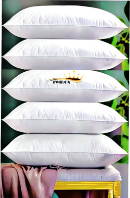 TWIROX LUXURY Microfibre Abstract Sleeping Pillow Pack of 5(White)