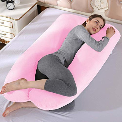 Mojo Premium series Polyester Fibre Solid Pregnancy Pillow Pack of 1(Pink)
