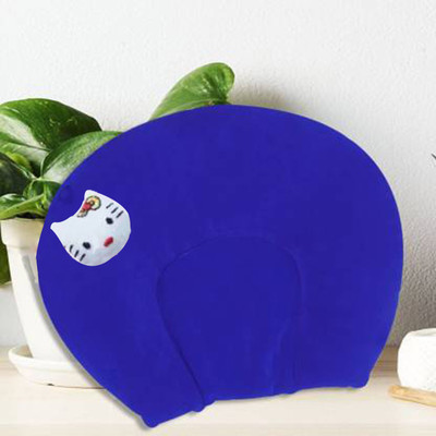Nyla Mustard Seeds Solid Baby Pillow Pack of 1(Dark Blue)