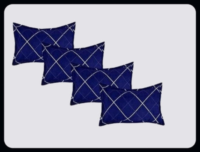 Urmila Creation Cotton Sleeping Pillow Pack of 4 Abstract(Blue)