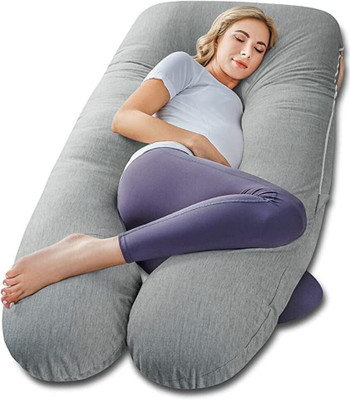 KWALITY DREAMS Luxury Polyester Fibre Solid Body Pillow Pack of 1(Grey)