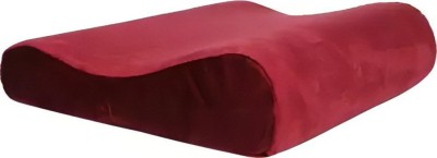 GOLDENHUB Memory Foam Solid Orthopaedic Pillow Pack of 1(Red)