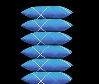 Rolling Animal Microfibre Sleeping Pillow Pack of 6 Solid LUXARY(Multicolor)