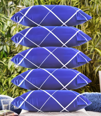 YPOLOIPO LUXURY Polyester Fibre Solid Sleeping Pillow Pack of 5(Blue)