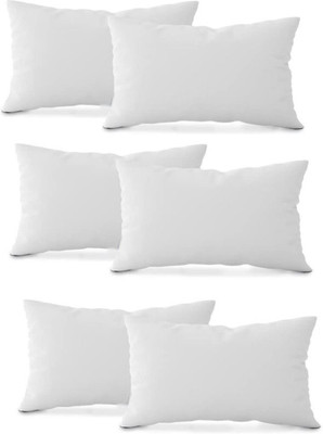 ROYALREOX Microfibre Sleeping Pillow Pack of 6 Solid(White)