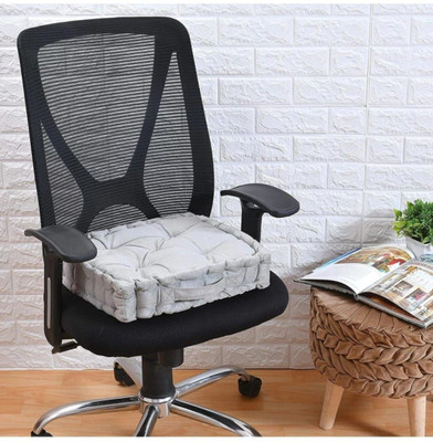 DCT Microfibre Solid Floor Cushion Pack of 1(Light Grey)